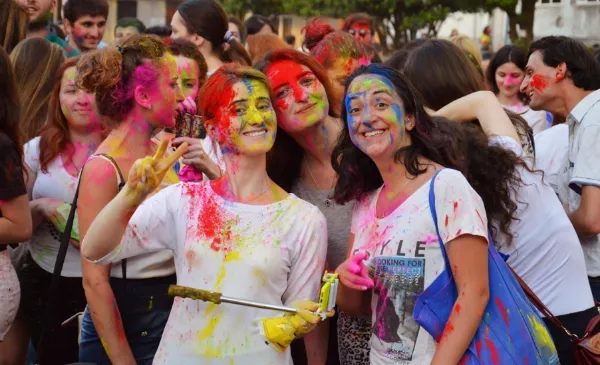 Festival of Colour at Batumi Medical University Georgia